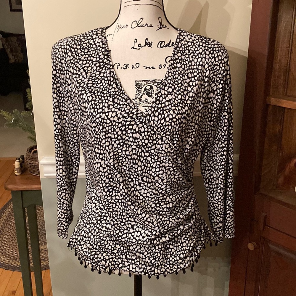 MSK wrap front blouse